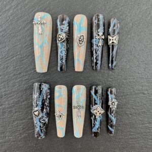 Black - Brown - Blue Metal Charm